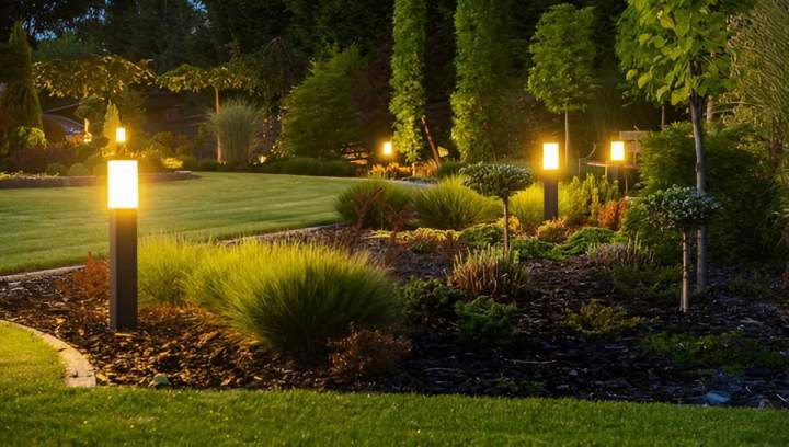 Aménagement jardin avec éclairage La Rochelle